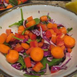 spinatsalat mit rotkohl
