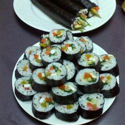 sushi mit schinken und käse