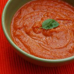 tomatencremesuppe mit möhren