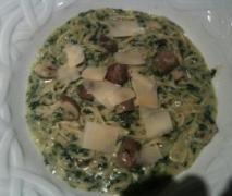 ww nudeln mit spinat und champignons